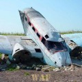 the front of a downed airplane in Joliet (IL)