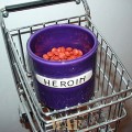 a "heroin" jar in a "shopping cart"