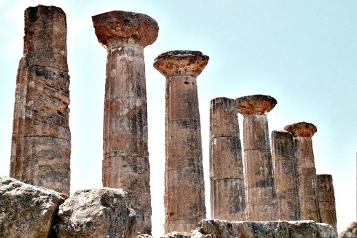 Remaining Columns standing in Agrigento ruins