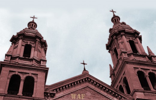 Montreal church with spires