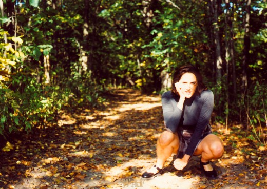 Janet in a forest (Chicago)