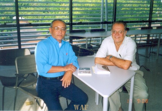 Eu e mestre Flávio Kothe, na UnB, em Brasília.