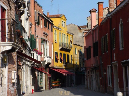 colorful buildings in Venice (Italy)