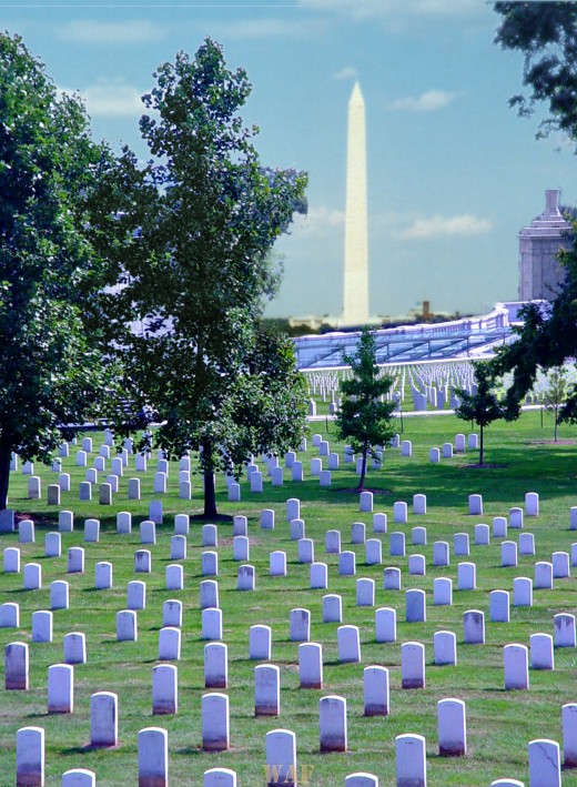 Arlington National Cemetery's view of the Washington Monument (Arlington, VA)